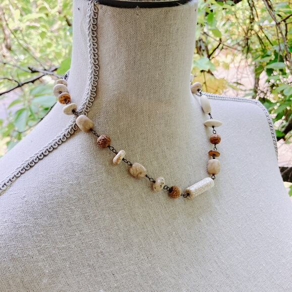 Retired Signed Silpada N1692 Necklace Sterling Silver White Howlite African Opal - Picture 12 of 14